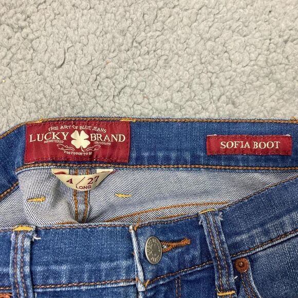 Lucky Brand Sofia Boot Low Rise Bootcut Jeans Size 4 / 27 Long - Picture 6 of 8